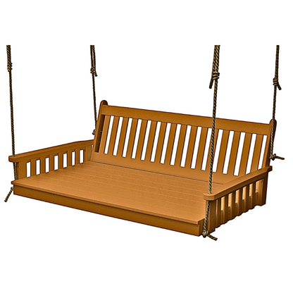 Poly Traditional English Swing Bed Cedar1
