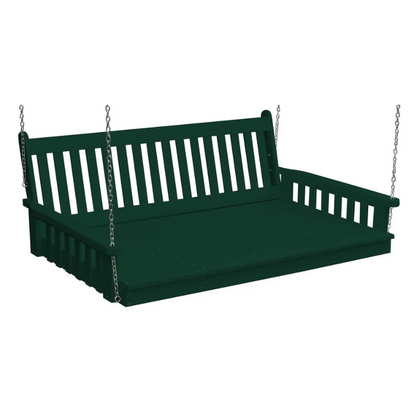 Poly Traditional English Swing Bed Dark Green