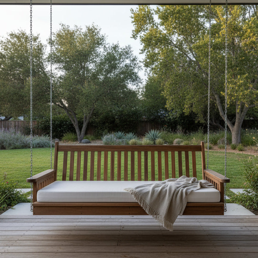 Twin Winslow Pine Swing Bed by PorchCraft - Easy Breezy Porch Swings