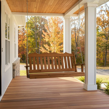 PorchCraft Cedar Porch Swing - Easy Breezy Porch Swings