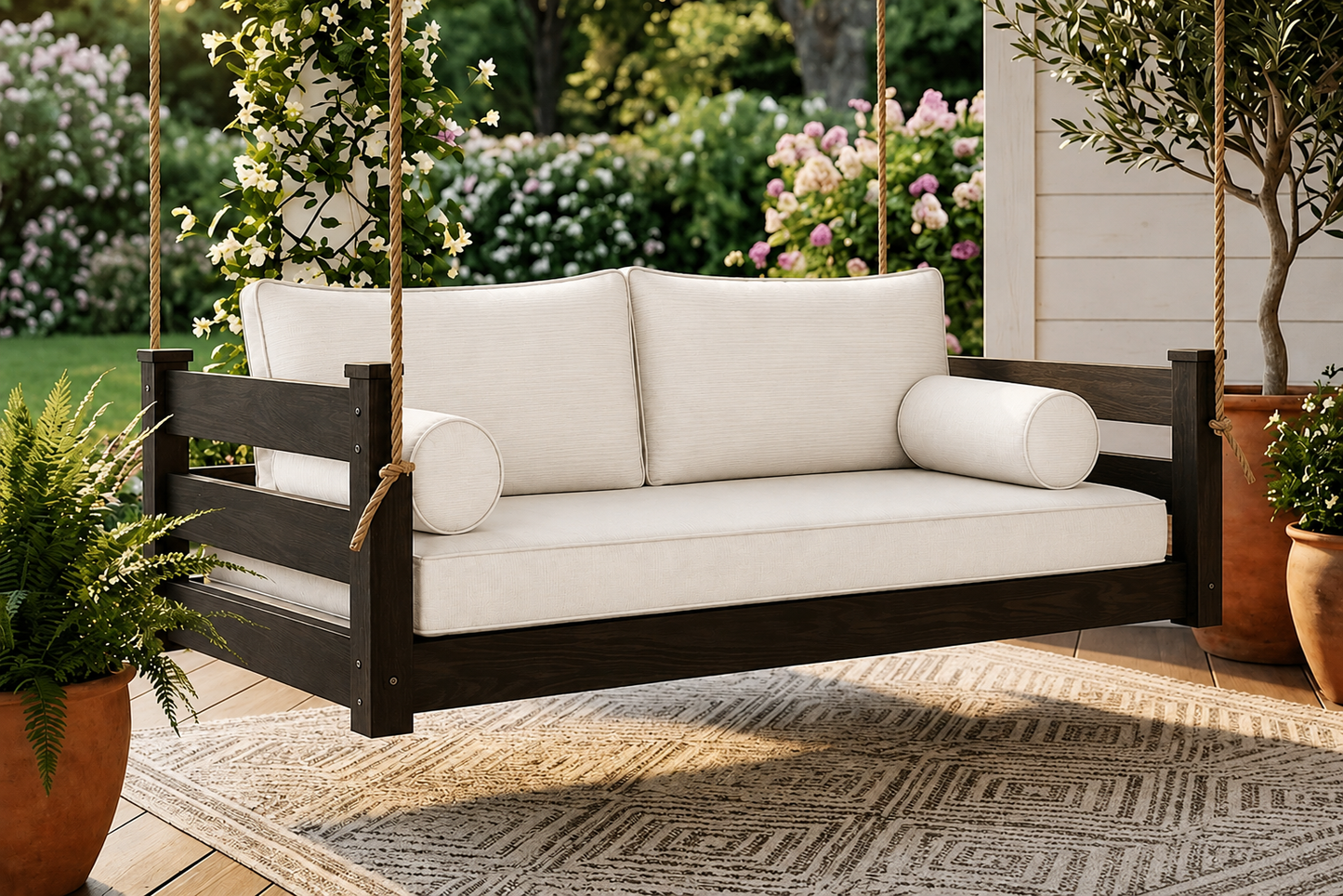 PorchCraft Classic Wood Swing Bed