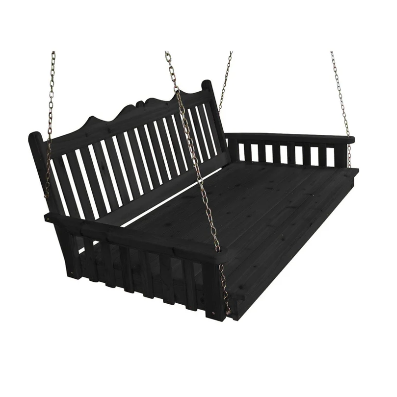 Royal English Garden Swing Bed - Black Stain