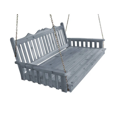 Royal English Garden Swing Bed - Gray Stain