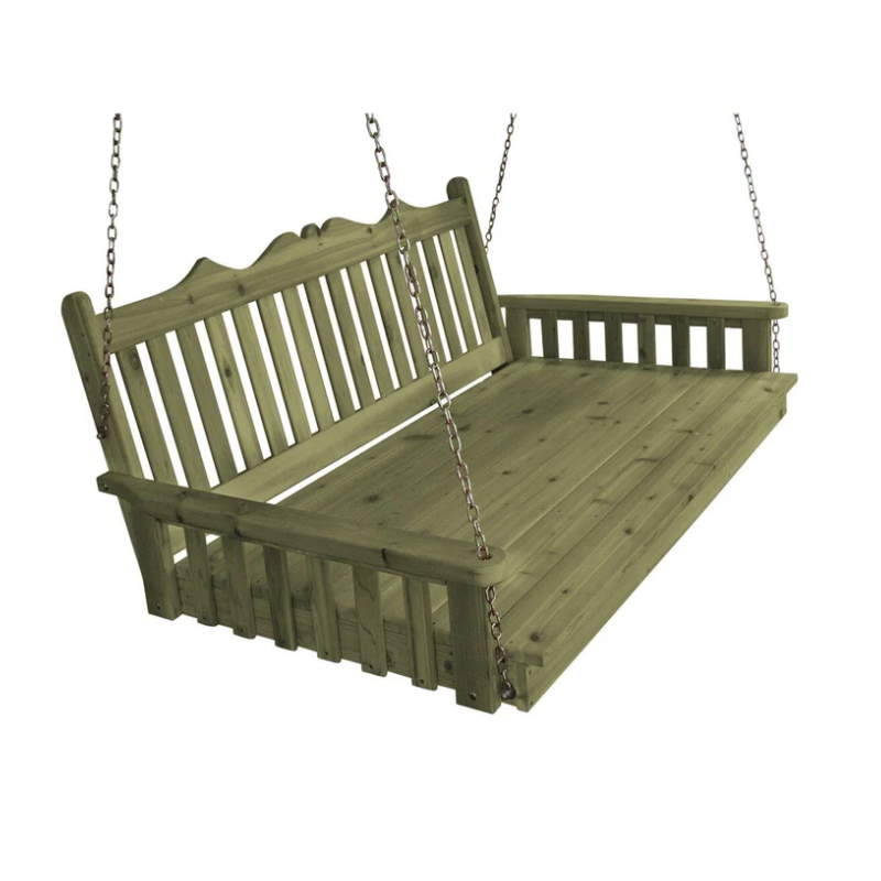 Royal English Garden Swing Bed - Linden Leaf Stain