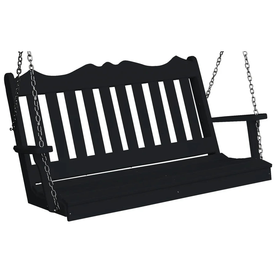Royal English Poly Porch Swing - Black