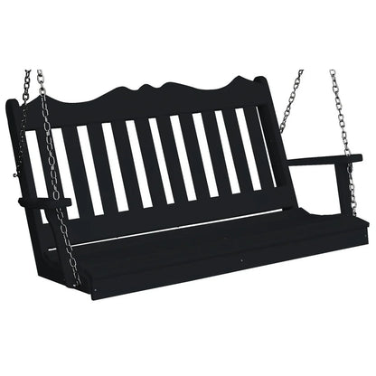 Royal English Poly Porch Swing - Black