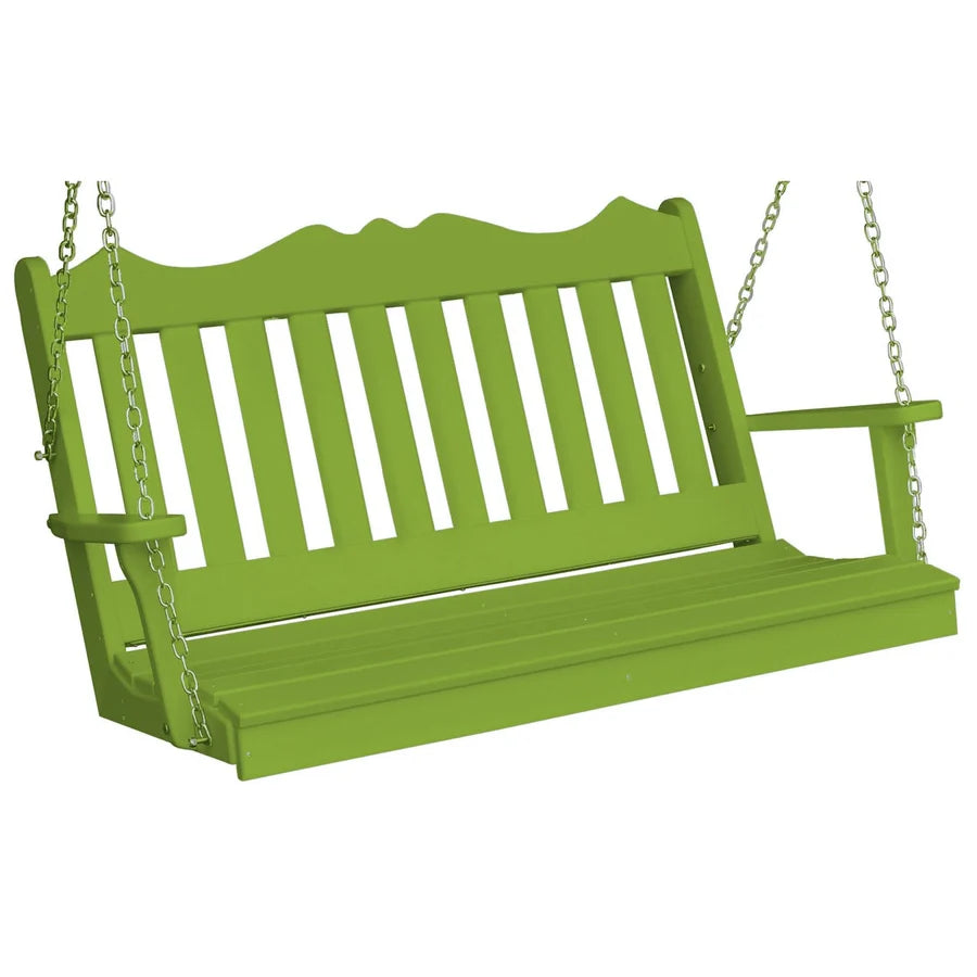 Royal English Poly Porch Swing - Tropical Lime