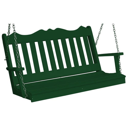 Royal English Poly Porch Swing - Turf Green