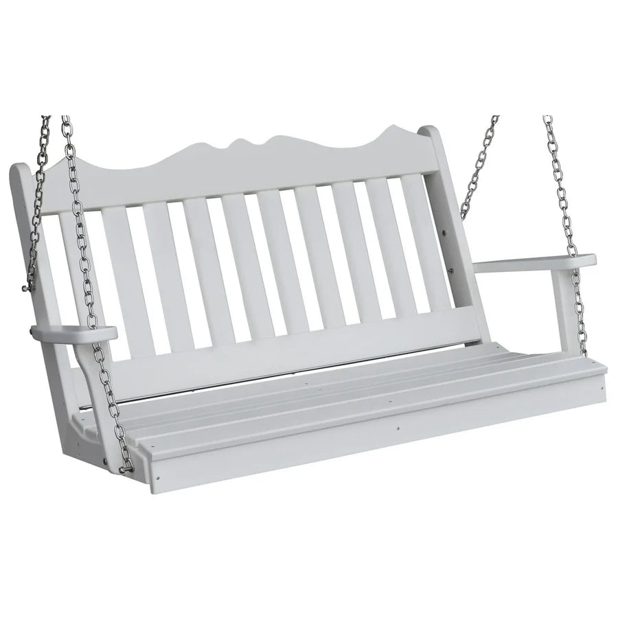 Royal English Poly Porch Swing - White