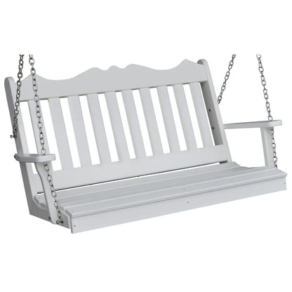 Royal English Poly Porch Swing - White