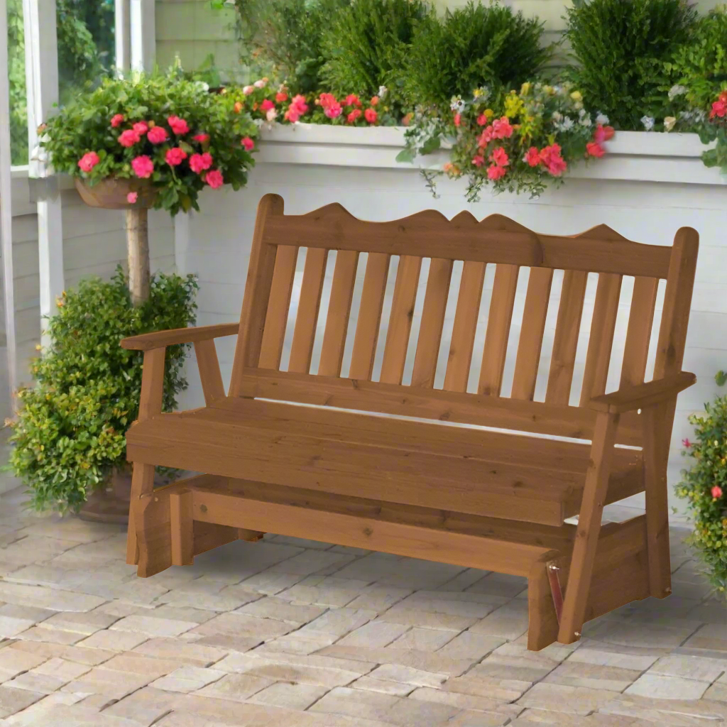 Royal English Red Cedar Porch Glider - Cedar Stain