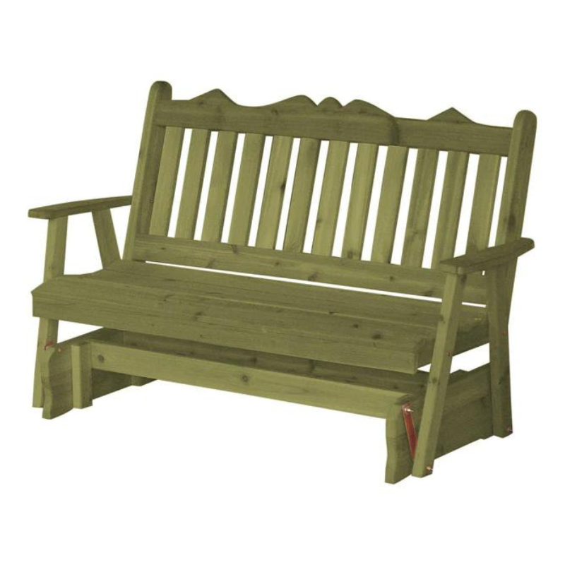 Royal English Red Cedar Porch Glider - Linden Leaf Stain
