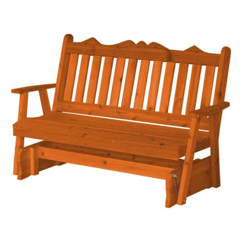 Royal English Red Cedar Porch Glider - Redwood Stain