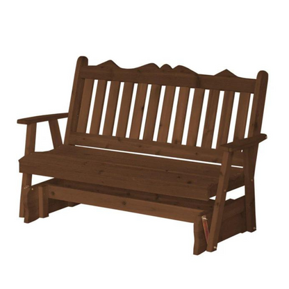 Royal English Red Cedar Porch Glider 1 - Dark Walnut
