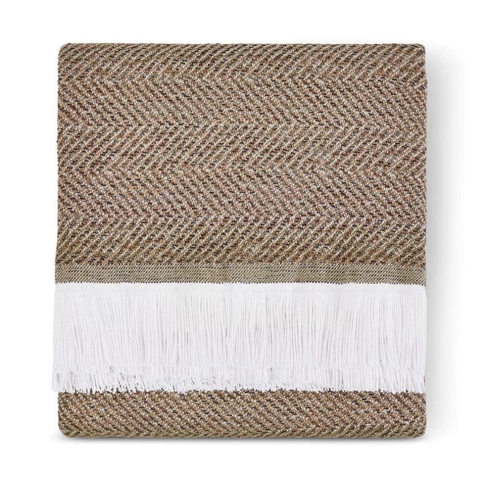 SunbrellaHerringboneIndoorOutdoorThrowSpice