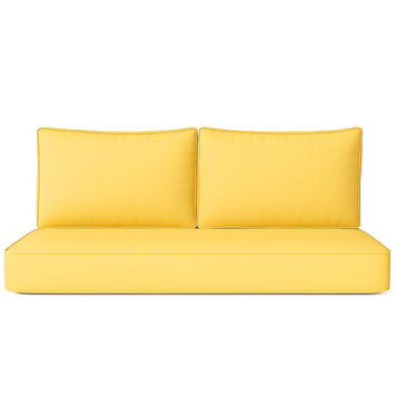 Sunbrella Loveseat Cushion Set - Canvas_Buttercup