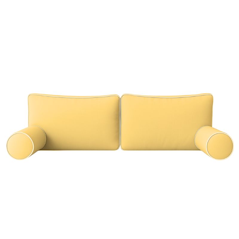 Sunbrella Swing Bed Back Cushion and Bolster Set - One Long Back Cushion  -Canvas Buttercup