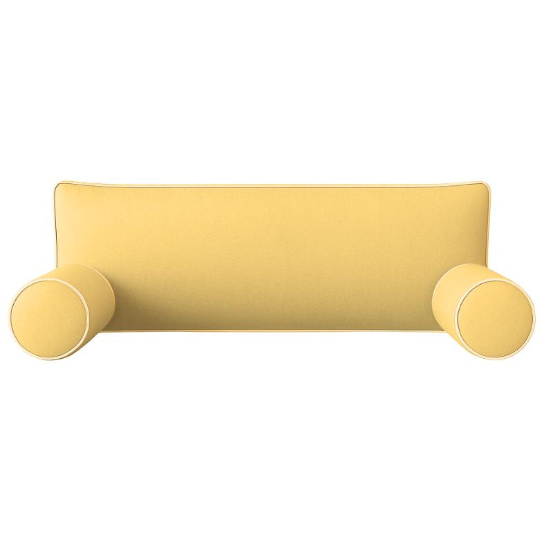 Sunbrella Swing Bed Back Cushion and Bolster Set - One Long Back Cushion + Canvas Buttercup