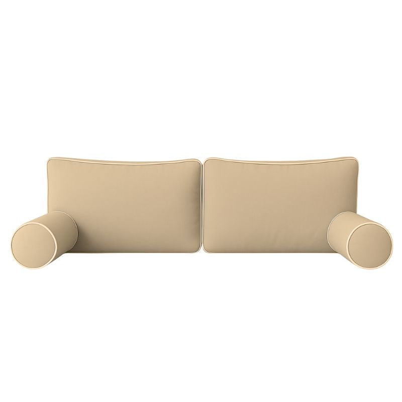 Sunbrella Swing Bed Back Cushion and Bolster Set - Two back Cushion - Canvas Flax