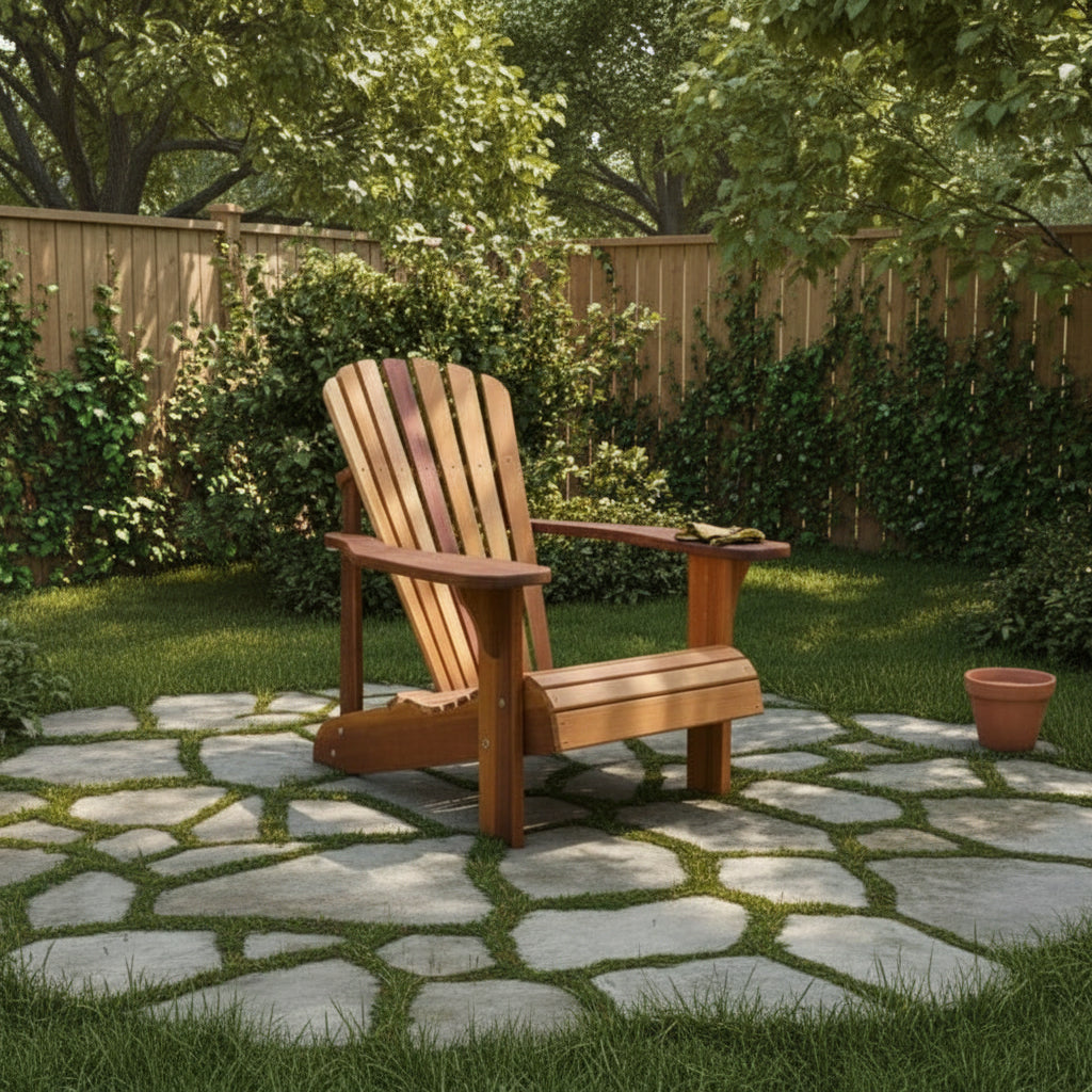 Traditional_Cedar_Adirondack_Chair_with_Footrest_Cedar Adirondack Porch Swings for Relaxed Outdoor Living