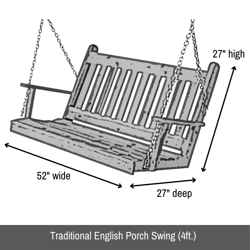 Traditional English Porch Swing - Easy Breezy Porch Swings