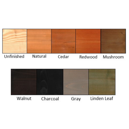 Traditional English Red Cedar Porch Glider - Color variations