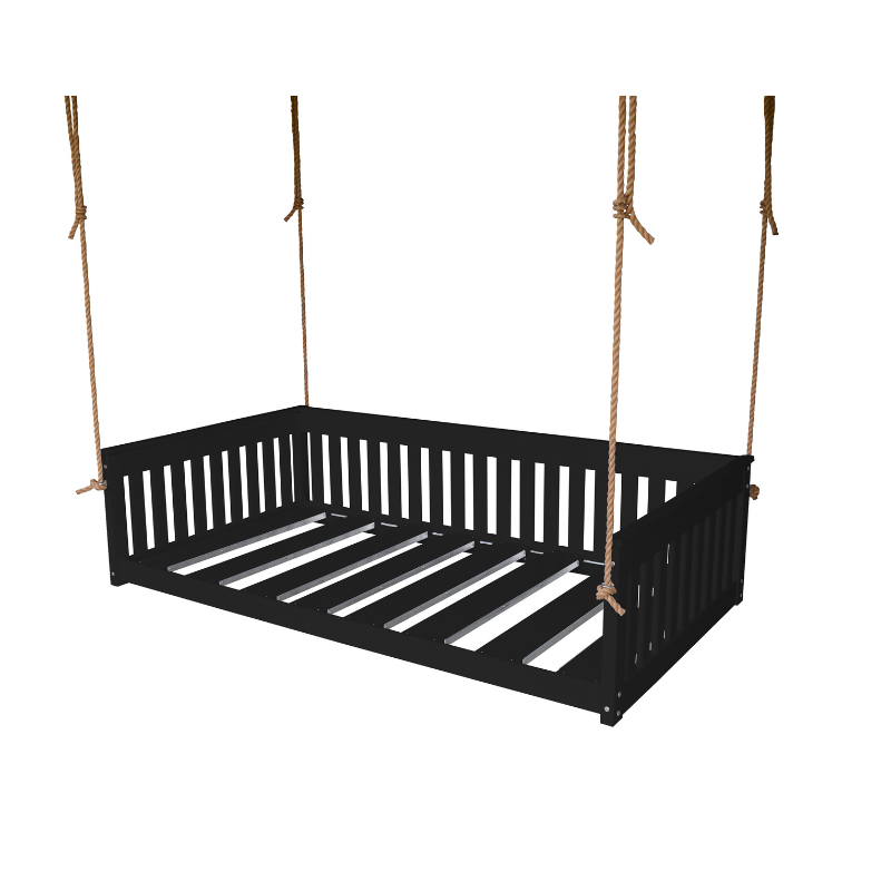 Twin Mission Hanging Daybed1 - Black Paint
