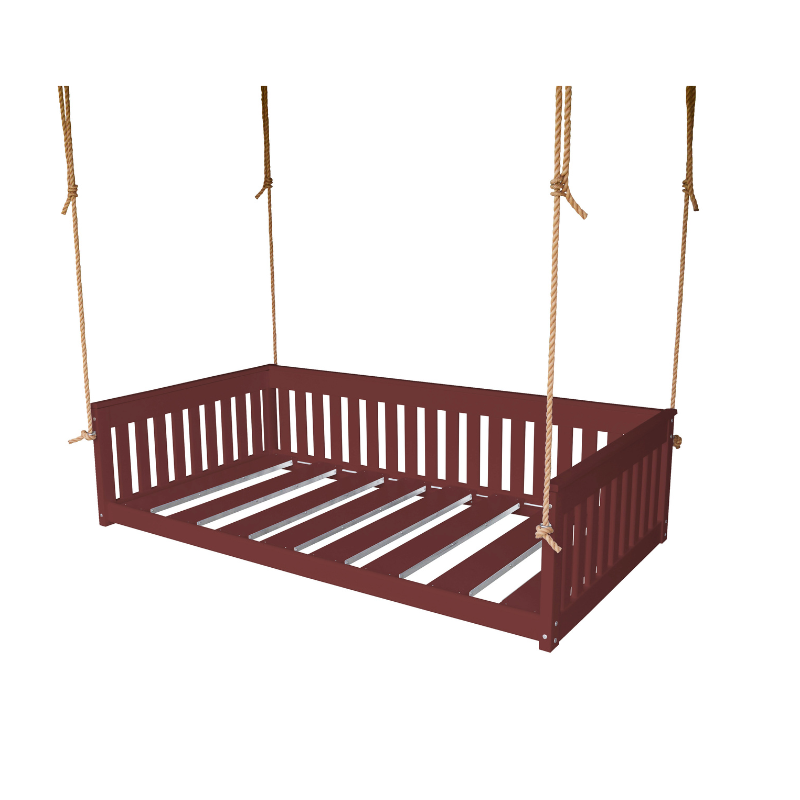 Twin Mission Hanging Daybed1 - Burgundy Paint