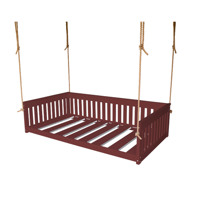 Twin Mission Hanging Daybed1 - Burgundy Paint