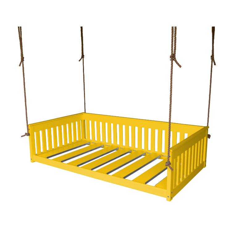 Twin Mission Hanging Daybed1 - Canary Yellow Paint