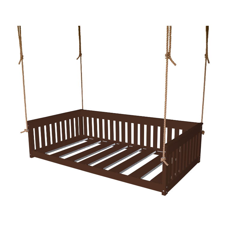 Twin Mission Hanging Daybed1 - Rich Tobacco Stain