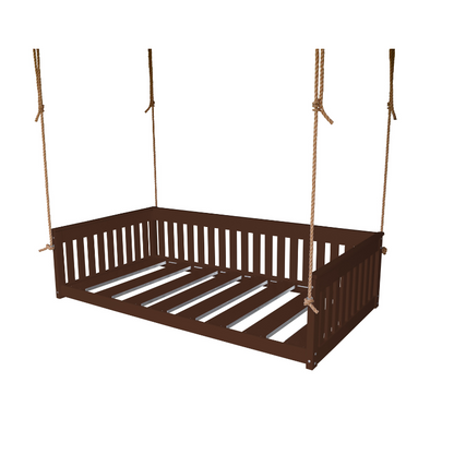 Twin Mission Hanging Daybed1 - Rich Tobacco Stain