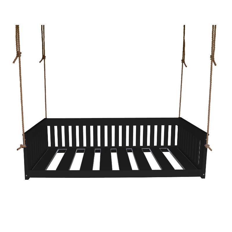 Twin Mission Hanging Daybed - Black Paint