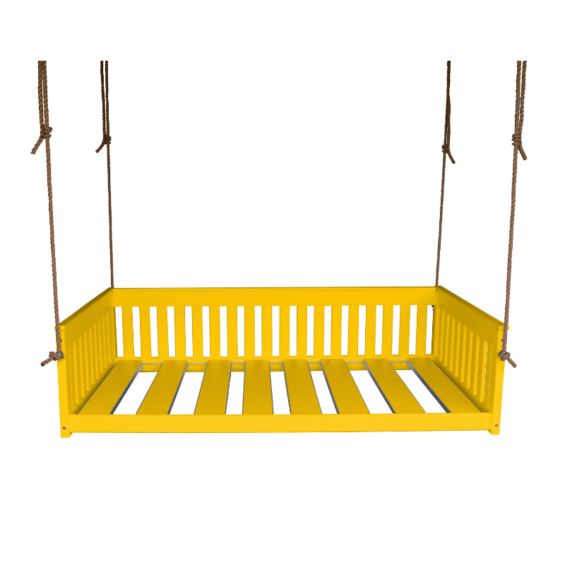 Twin Mission Hanging Daybed - Canary Yellow Paint