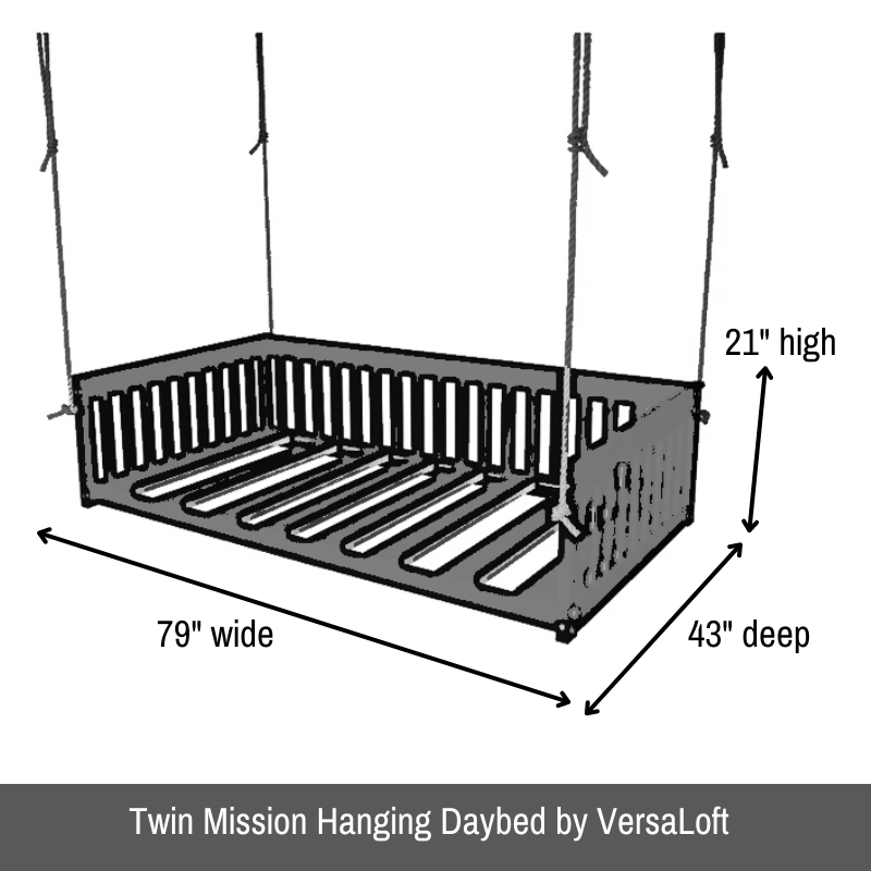 Twin Mission Hanging Daybed by VersaLoft