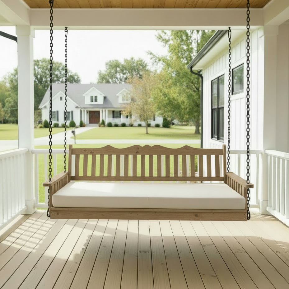 Twin Royal English Pine Swing Bed - Easy Breezy Porch Swings