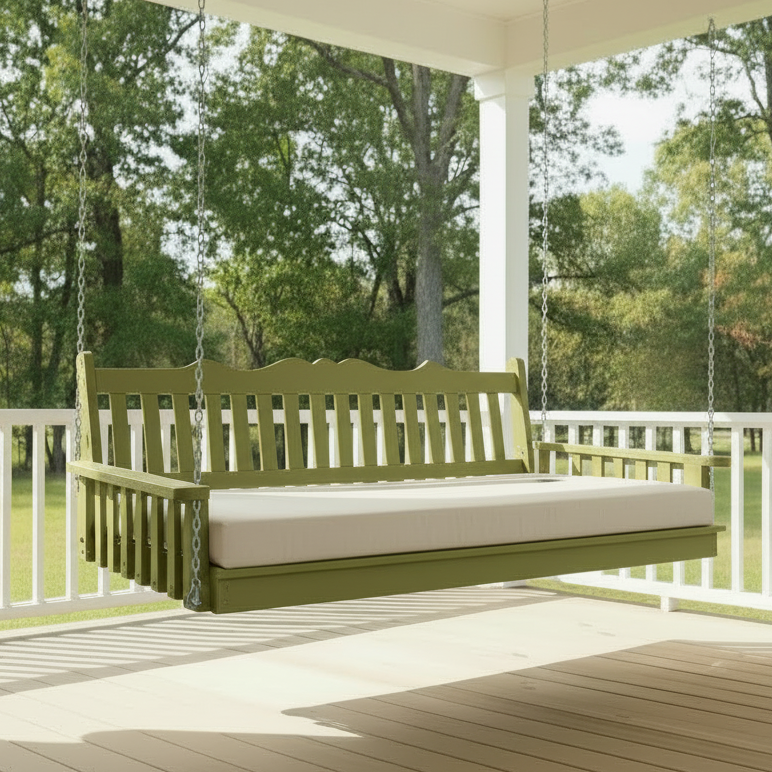 Twin Royal English Pine Swing Bed - Easy Breezy Porch Swings