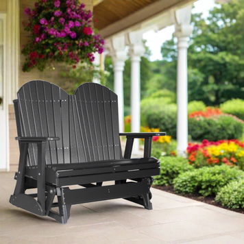 LuxCraft 4 Foot Adirondack Glider - Easy Breezy Porch Swings