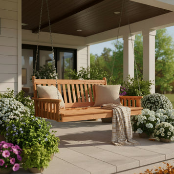 PorchCraft Winslow Cedar Swing Bed - Easy Breezy Porch Swings
