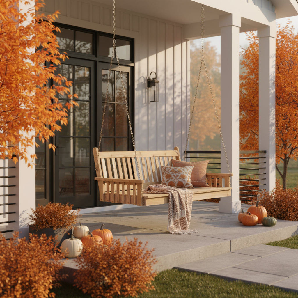 Winslow Cedar Swing Bed - Unfinished