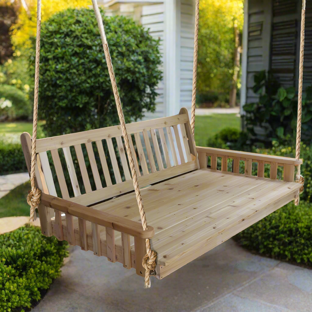 Winslow Cedar Swing Bed unfinished