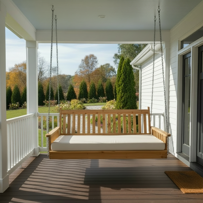 PorchCraft Winslow Pine Swing Bed - Easy Breezy Porch Swings