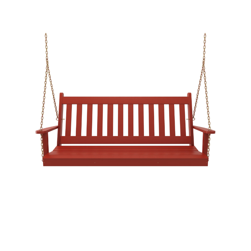 Winslow Porch Swing (Cedar or Pine) - Tractor Red Paint