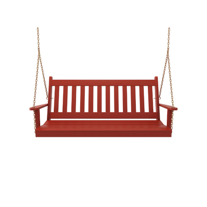 Winslow Porch Swing (Cedar or Pine) - Tractor Red Paint