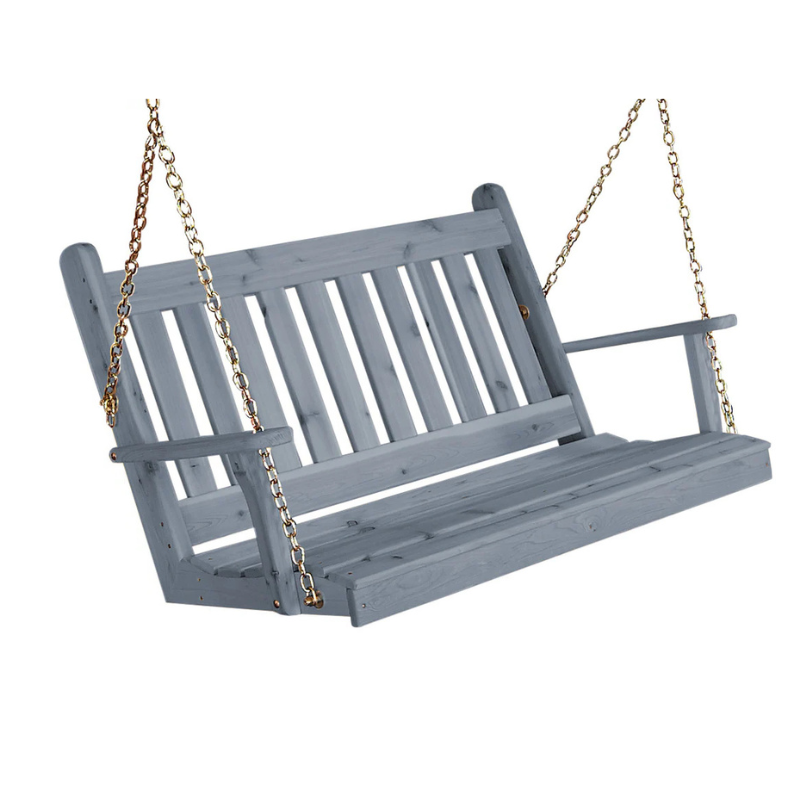 Winslow Porch Swing (Cedar or Pine) 2- Gray Stain