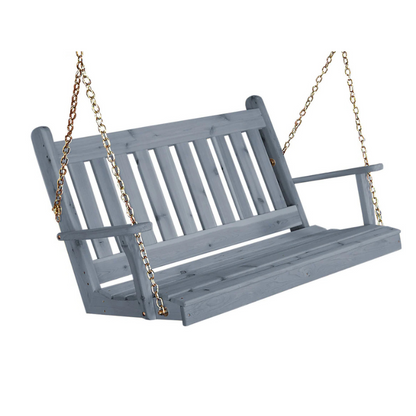 Winslow Porch Swing (Cedar or Pine) 2- Gray Stain
