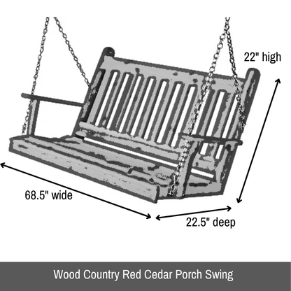 Cabbage Hill Red Cedar Porch Swing