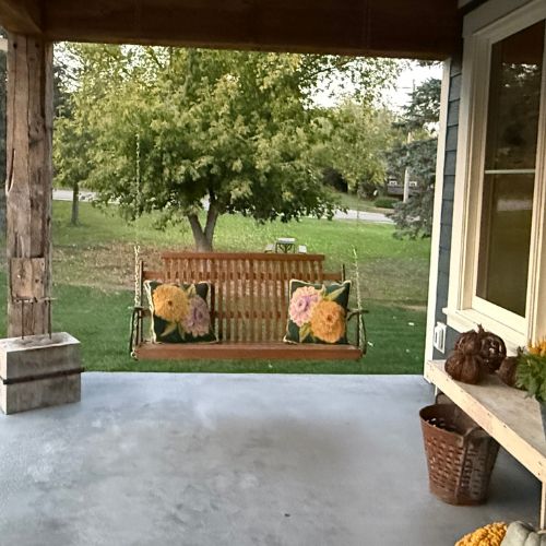 Hickory Porch Swing - Easy Breezy Porch Swings
