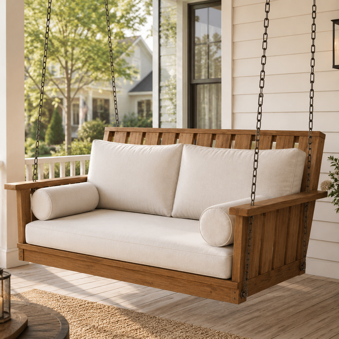 Twin Carlisle Wood Swing Bed by PorchCraft