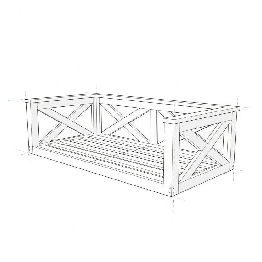 Cooper River Swing Bed - Easy Breezy Porch Swings